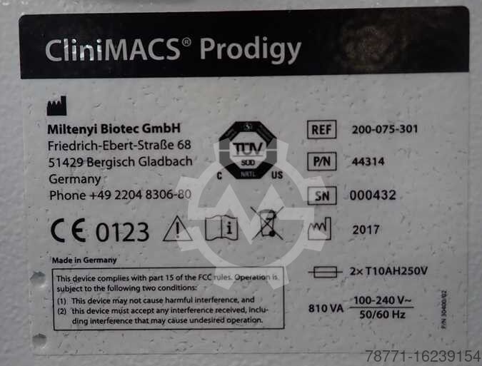 HZ0006 Otomatik hücre işleme sistemi Miltenyi Biotec Miltenyi Biotec